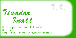 tivadar knall business card